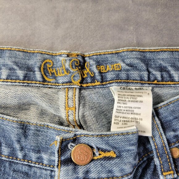 Cruel Girl Womens Natalie Relaxed Fit Jeans 13/31 Blue NWT Western Classic Denim - Picture 2 of 11